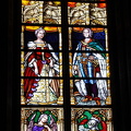 Stained glass depiction of Flanders rulers
